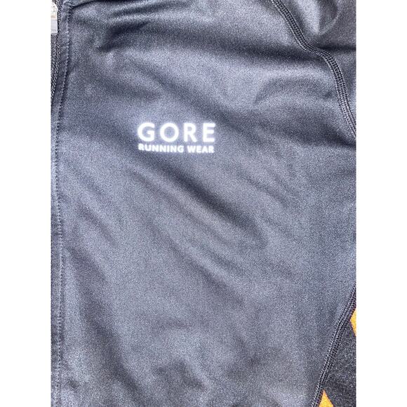 Gore Men’s Running Wear Wind stopper Jacket Black And Orange - Picture 4 of 5